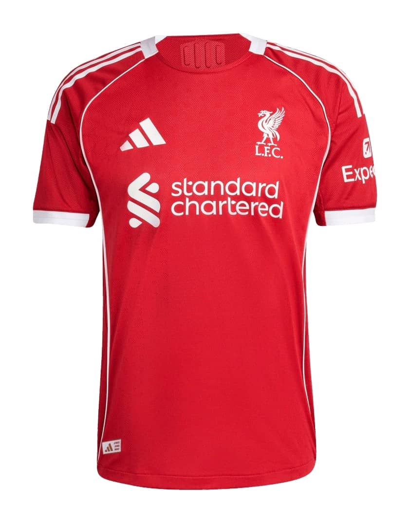 Liverpool Home Jersey 2025/26 – Official Fan Edition | GHS 150 | All Sizes