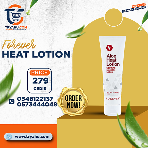 Forever Aloe Heat Lotion Natural Pain Relief Massage Lotion