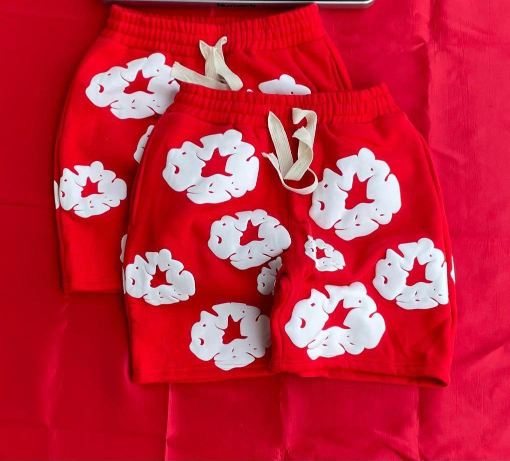 Denim Tears Summer Short Red – Bold Style, Unmatched Comfort