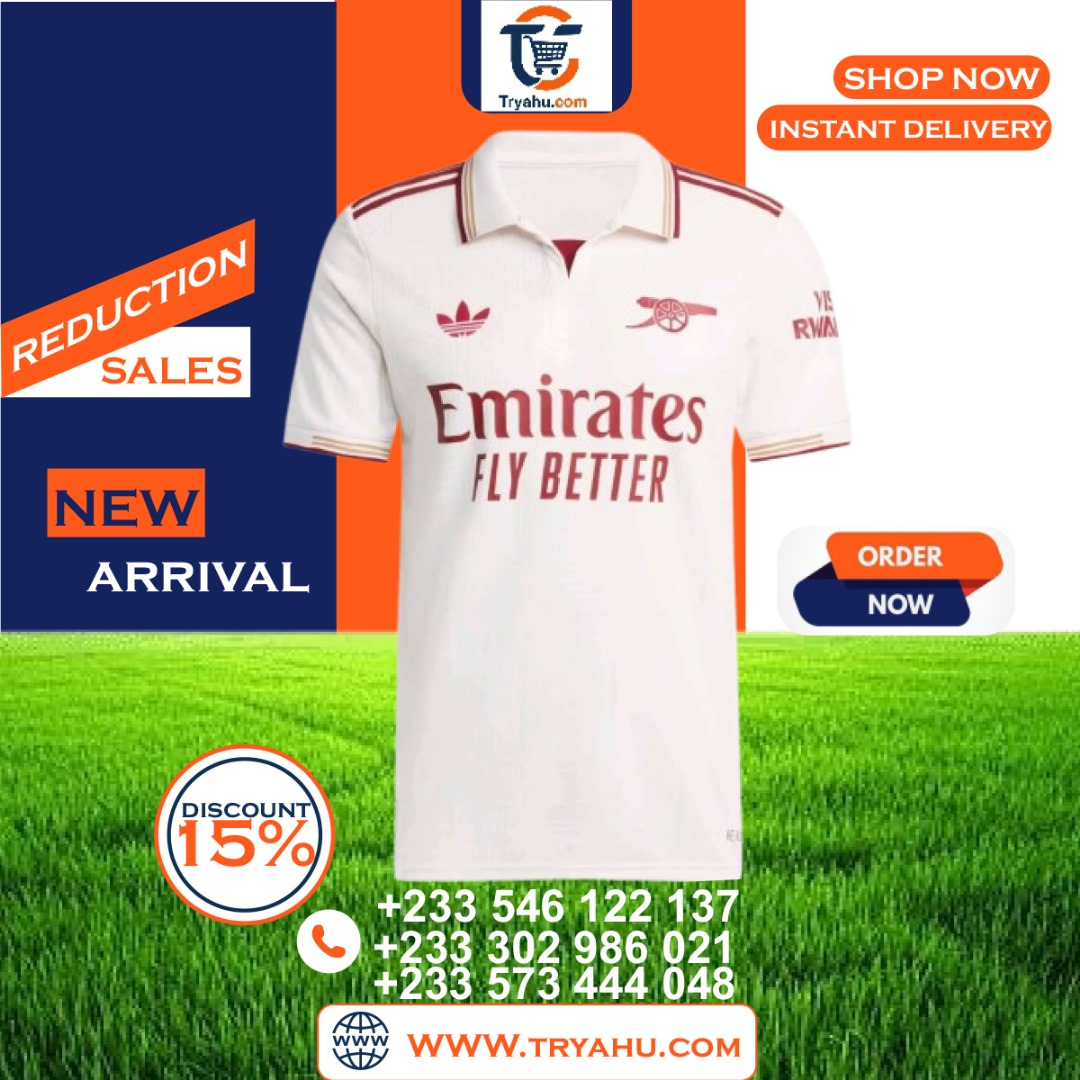 Arsenal 2025 2026 Away Jersey Official Football Shirt
