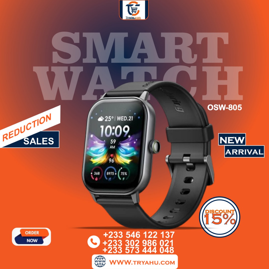 Oraimo Watch 5 OSW-805 2.01 – HD Smartwatch – Bluetooth Calls – 7-Day Battery