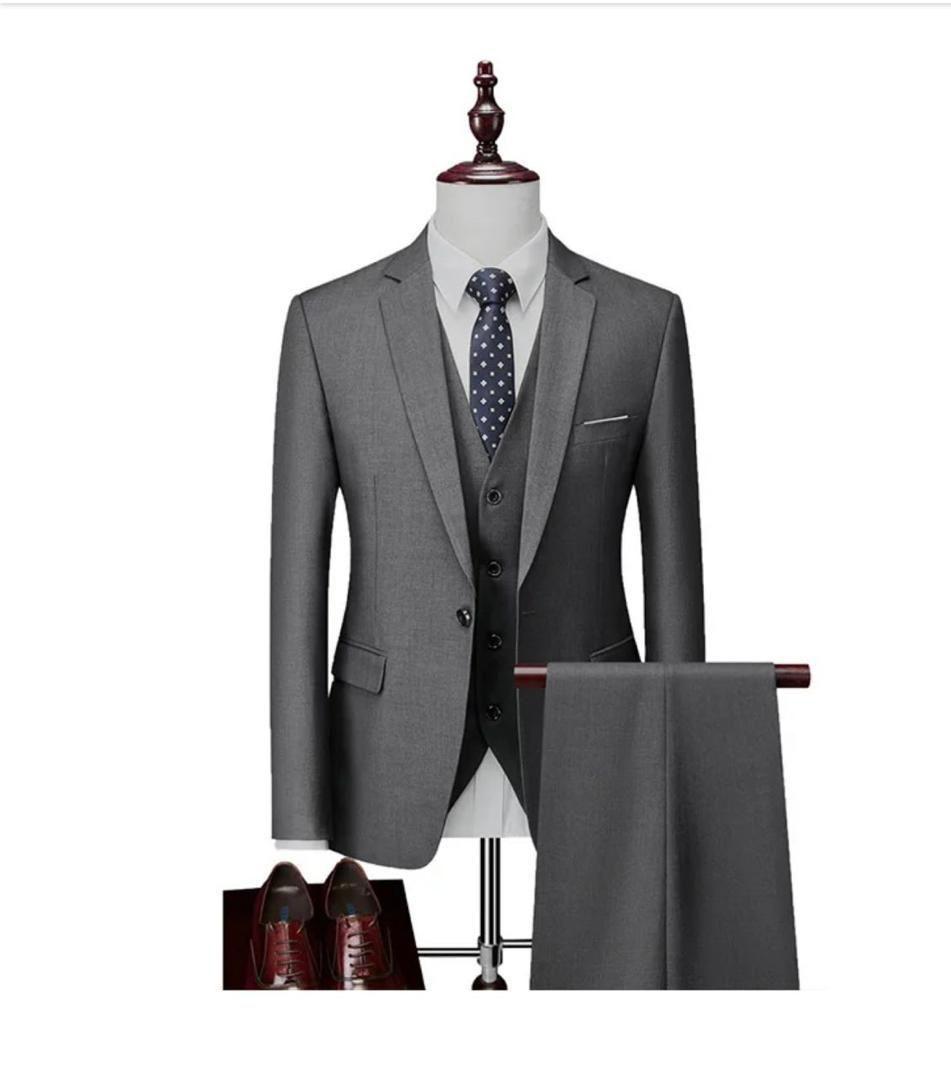 Elegant 3-Piece Men's Suits – Wool & Cotton – Sizes 30-38 – GHS 850