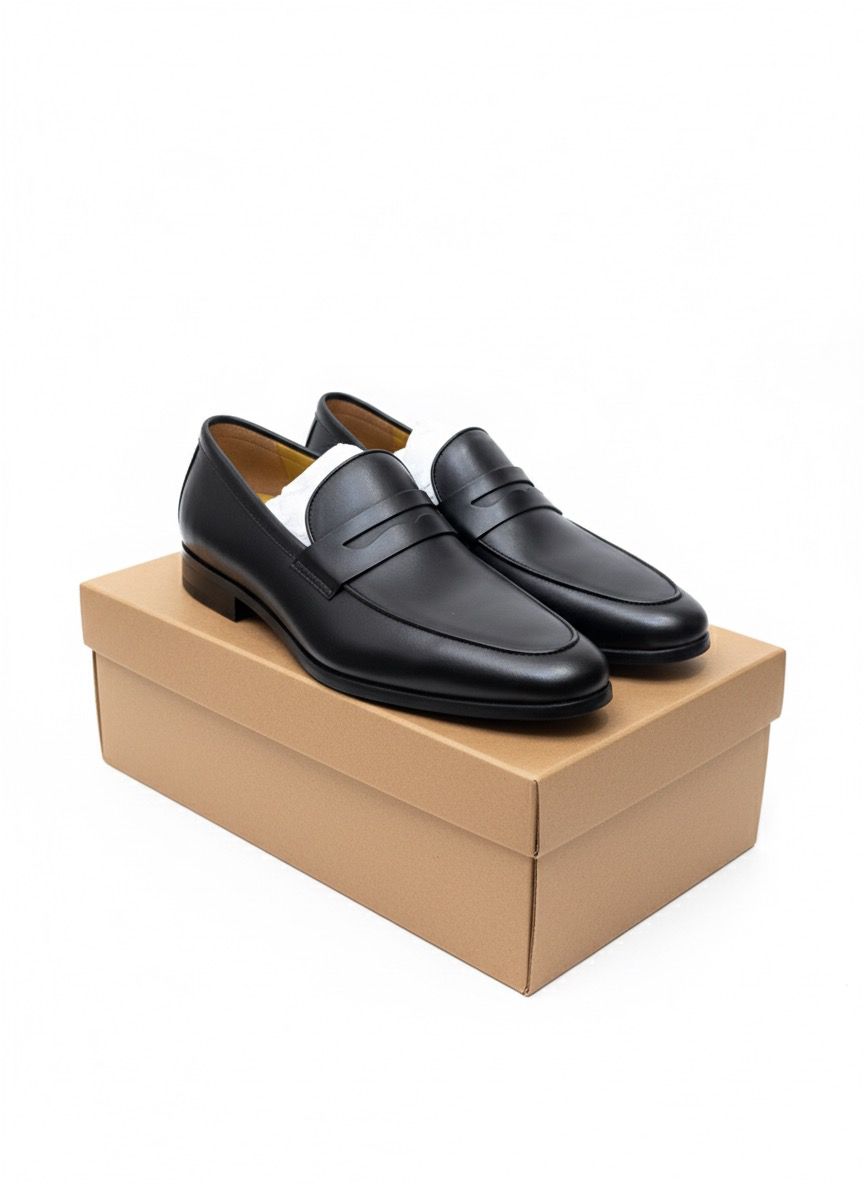 Men’s Black Soft Calfskin Woogie Loafer – Luxury Comfort and Style