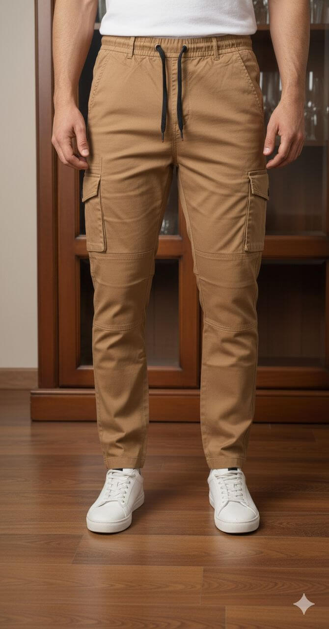 Men’s Khaki Side Pocket Trousers – Durable, Stylish & Practical