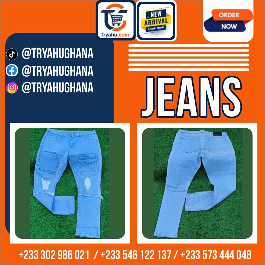 Men’s Premium Jeans – Comfortable & Durable – Sizes 32, 33 – Ghana