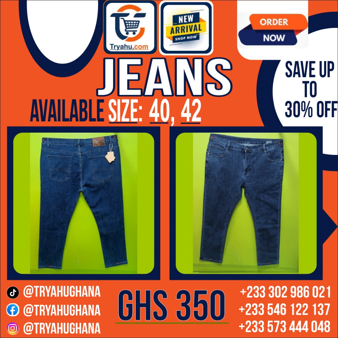 Men’s Quality Jeans – Sizes 40 & 42 – Comfortable Everyday Trousers
