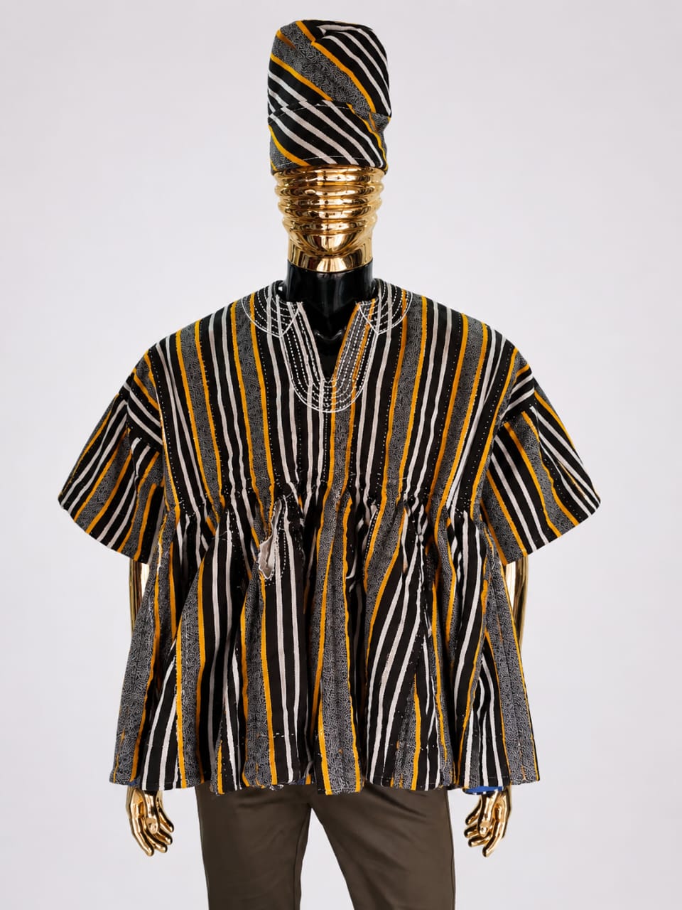 Premium Men’s Fugu Smock Ghana – Authentic Batakari Fashion
