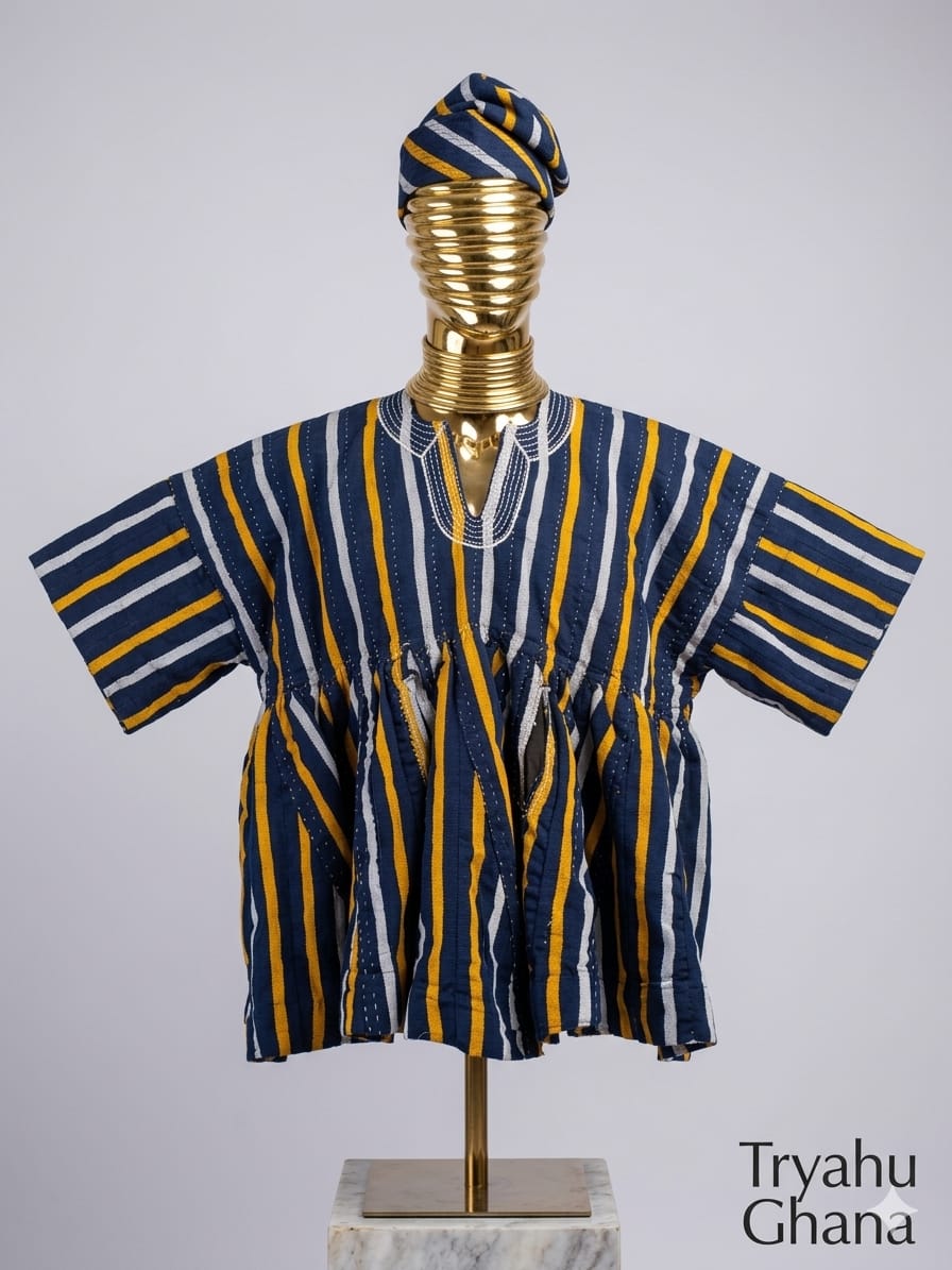 Luxury Men’s Fugu Smock Ghana – Premium Batakari Executive Wear