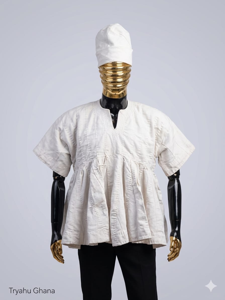 Luxury African Power Look – Premium Fugu Smock Ghana