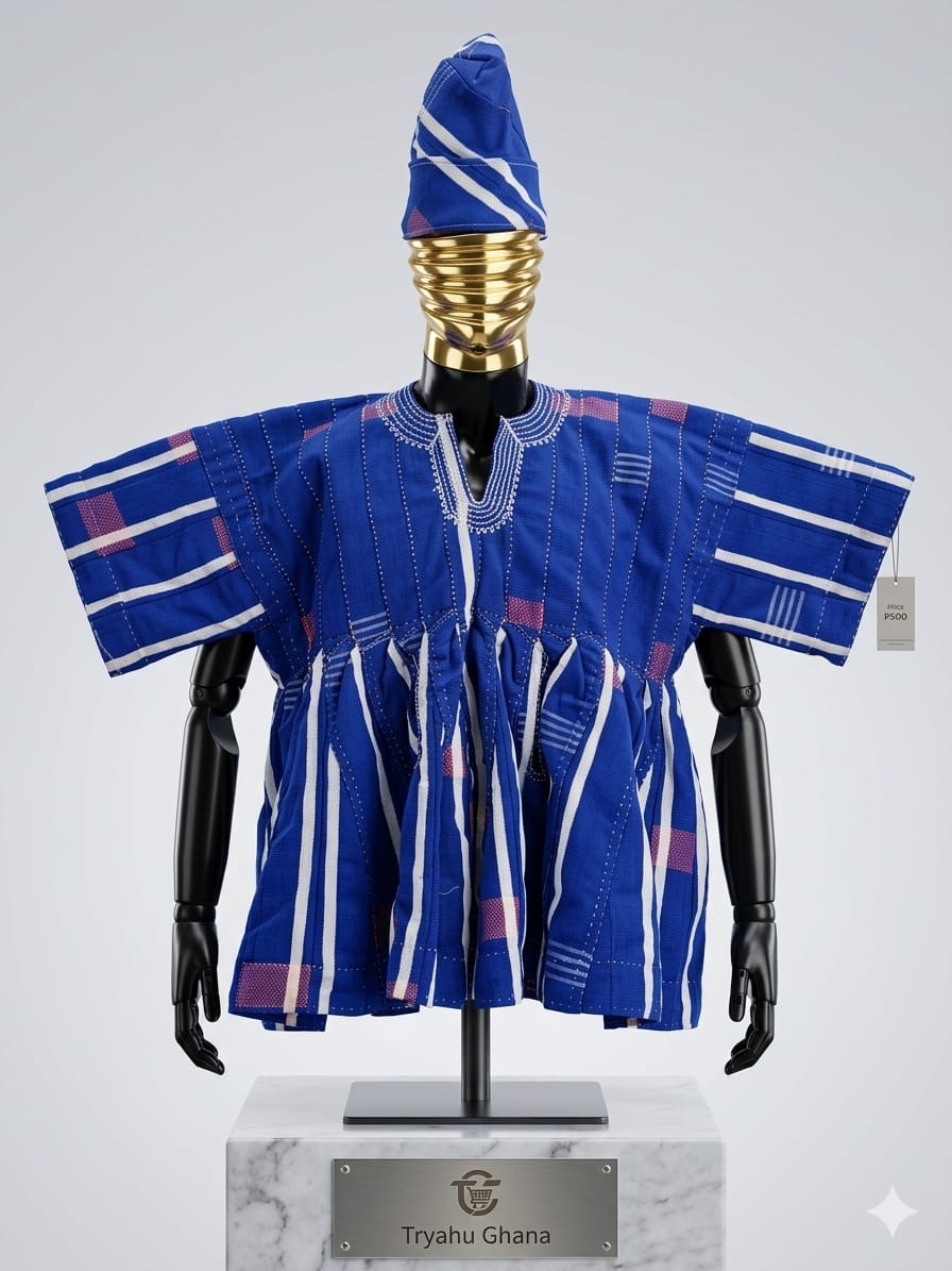 Royal African Elegance – Premium Fugu Smock Ghana